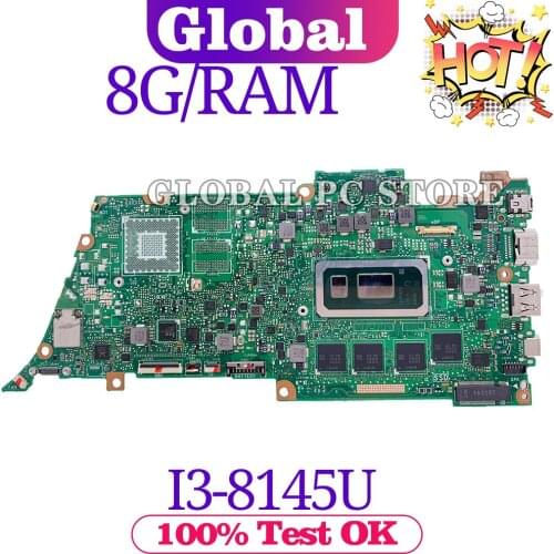KEFU Motherboards UX433F Laptop motherboard for ASUS UX433FA U4300F 100% TEST original mainboard I3-8145U 8G/RAM