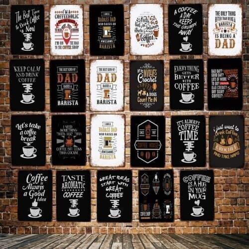 [ WellCraft ] Drink Coffee Hug TasteBreak Metal Plaque Wall Tin Signs Posters Vintage Painting Cafe Party Custom Decor LT-1922