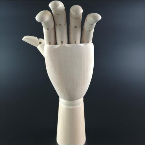 20cm Right/Left Hand Artist Model Jointed Articulated Wood Sculpture Mannequin Wooden Wooden Drawing Manikin Art Supplies
