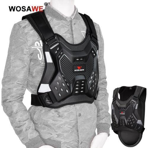 WOSAWE Motorcycle Armor Back Protector Adult Men Spine Chest Protection MTB Motocross Racing Body Protective Vest Jacket
