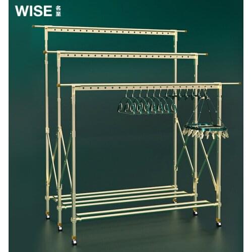 Floor Lift Type Clothes Horse Folding Scaling Save Space Balcony Indoor Metal rack drying rack for clothes balcony portable
