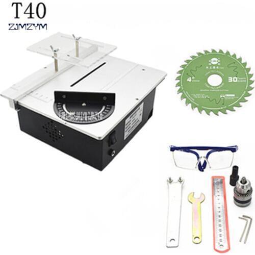 T40 Mini table saw multi-function woodworking saws DIY table cutting mini-milling polishing table saws DC12-24V 27mm Cutting
