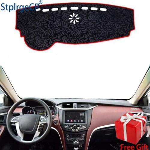 Latest Rose Pattern Non-slip Car Dashboard Cover Dash Mat Pad DashMat ANti-UV Car Sticker for BYD G5 2014 2015 2016 Car Styling
