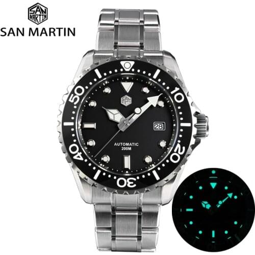 San Martin New Arrival Diver Watch SBGA229G High Quality Mens Wacthes Luxury Automatic Mechanical Sapphire BGW9 Luminous Watches
