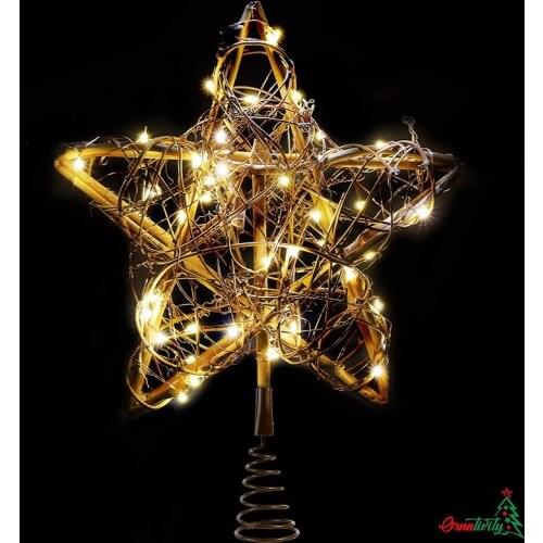 New Year Christmas Tree Vine Tree Top Star USB Copper Wire String LED Light DIY Garden Party Wedding Decoration Home Decoration