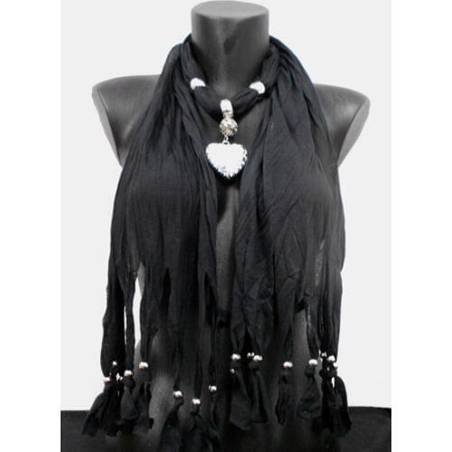 New Soft Charm Pendant Scarves Jewelry Scarves Popular Jewelry Scarf Mixed Colors #2881