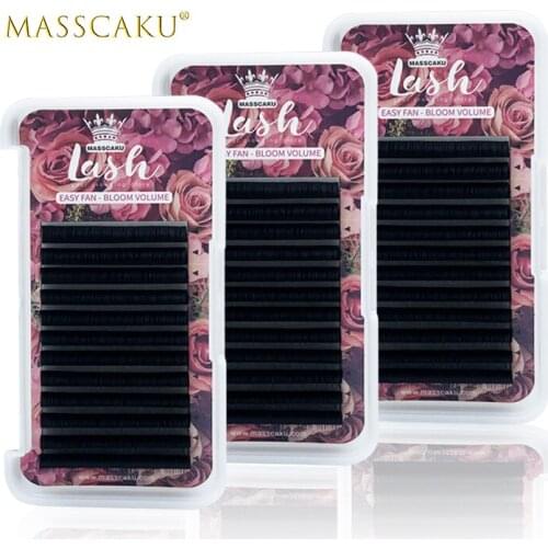 Wholesale 2d-6d magnetic camellia lashes 1s blooming individual matte black best price blooming easy fan volume extensions