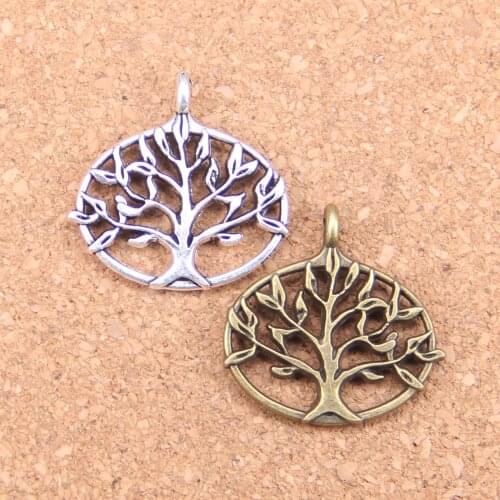 38pcs Charms life tree 27x27mm Antique Pendants,Vintage Tibetan Silver Jewelry,DIY for bracelet necklace