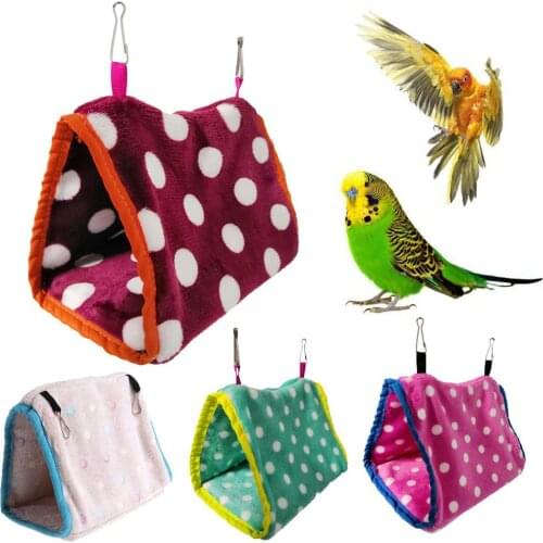Parrot Birds Cotton Soft Plush Warm Hammock Pet Winter Warm Hanging Cage