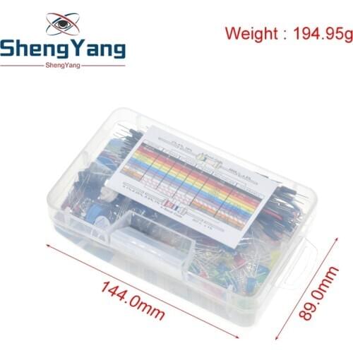 ShengYang Starter Kit for arduino Resistor /LED / Capacitor / Jumper Wires / Breadboard resistor Kit with Retail Box