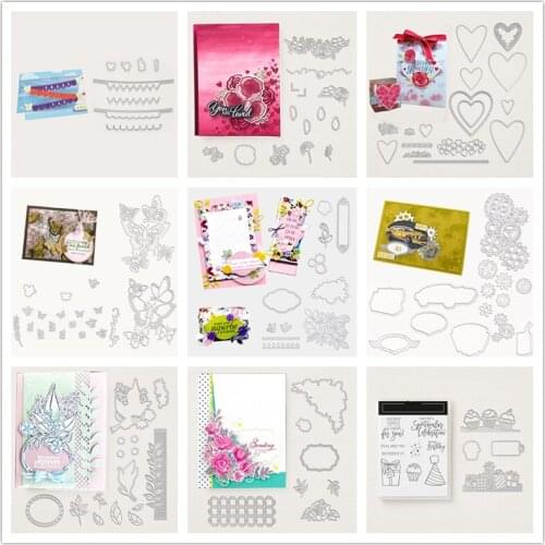 Love Flower Stamp And Metal Cutting Die Set Template For DIY Scrapbooking Paper Card Gift Photo Album Embossing Decoration Craft