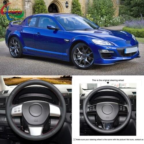 DIY Hand-Stitched Non-Slip Durable Steering Wheel Cover For Mazda 6 09-10 Mazda 8 11-15 CX-9 07-09 Car Interior Decoration