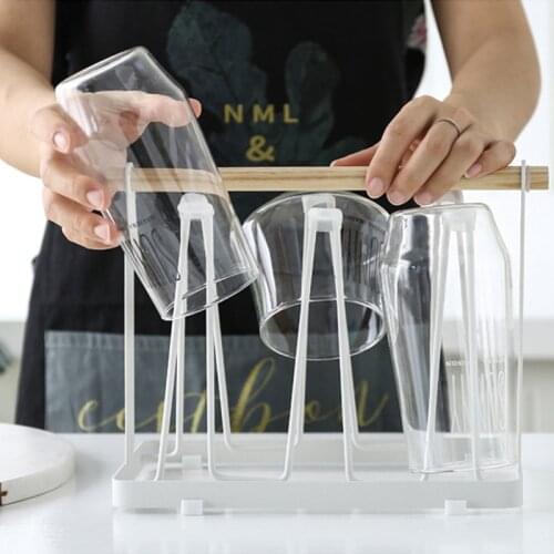 Cup Storage Rack Wrought Iron Cup Holder Creative Household Drain Cup Shelf Hanging Shelf Drainer Shelves kitchen Accessories