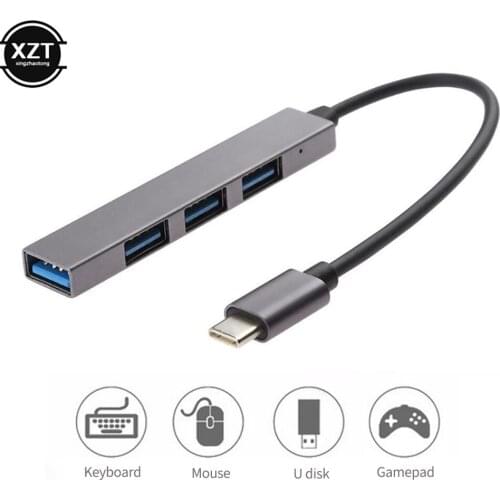 USB C HUB 4 Port Type C to USB 2.0 Splitter Converter OTG Adapter Cable for Macbook Pro iMac PC Laptop Notebook Accessories