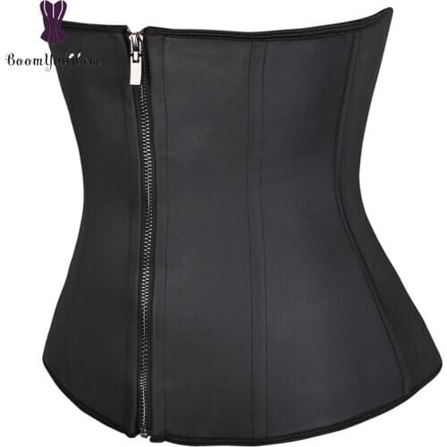 Zip And Hook Clips Smooth Latex Waist Trainer Slimming Sheaths Girdles 7 Steel Bones Women Waist Shaper