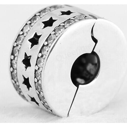 925 Sterling Silver Clip On European Charms Bead Fit Charms Bracelets Chain DIY Pendant Charm Beads Girl Women Jewelry Making