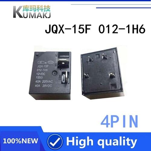 100%Original New Relay JQX-15F 012-1H6 12VDC JQX-15F-012-1H6 30A/40A JQX 15F 012 1H6 4PIN