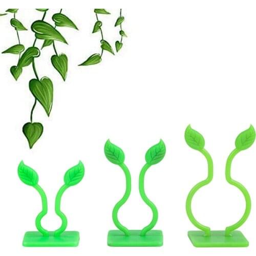100pcs Fixture Folder Plant Fixator Securing Clip Garden Tools High-viscosity Space-saving White Green Dill Wall Climbing Anchor