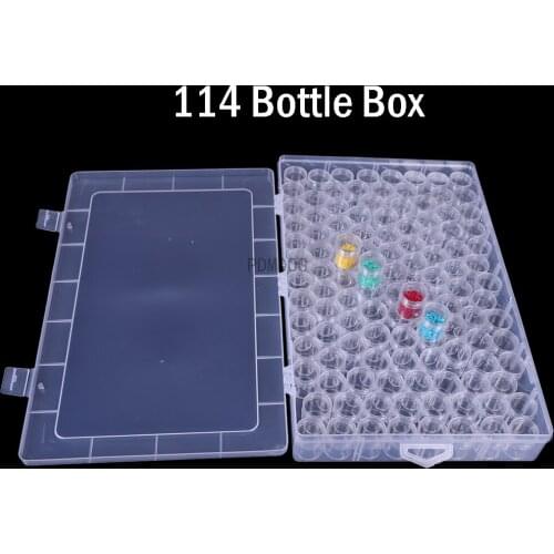 114 Bottle Box Diamond Painting Storage Plastic Box Nail Art Rhinestones Beads Storage Case Diamond Painting Accessories Kits