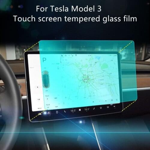 15" Center Control Touchscreen Car Navigation Touch Screen Protector For Tesla Model 3 Tempered Glass
