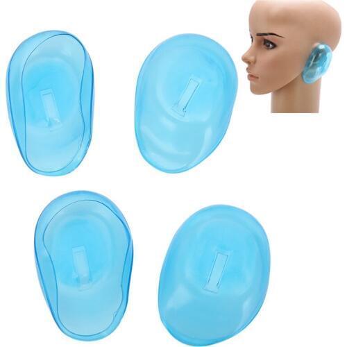 2Pair/4pcs Clear Silicone Ear Cover Hair Dye Shield Protect Earmuffs Shower Waterproof Hair Coloring Ear Protector Cover Caps