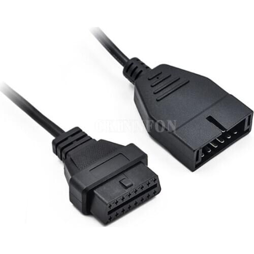 200Pcs/Lot 2019 Newest OBD/OBD2 Connector for GM 12 Pin Adapter to 16Pin Diagnostic Cable GM 12Pin For GM Vehicles 40CM