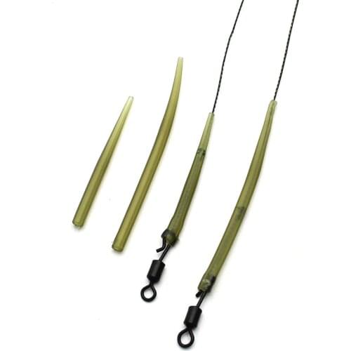 30PCS Carp Fishing Anti Tangle Sleeves Hair Rigs Making Accessories 39mm/58mm Carp Line Aligner For Carp Fishing Terminal Tackle