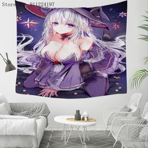 3D Sexy Lovely Girls Print Wall Tapestry Hanging Cartoon Wall Decor Tapestries Bedroom Drom Room Japan Anime Bedroom Tapestry
