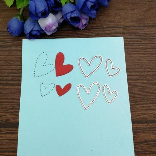 4pc sweet heart dot METAL CUTTING DIES cut Stencil for DIY Scrapbooking Photo Album Embossing Paper Cards Decorative Crafts