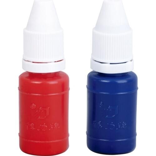 9873 Red Atomic Stamp-Pad Ink 10Ml Stamp Pad Ink Seal Oil Special Red Blue Quick-Drying Office Supplies