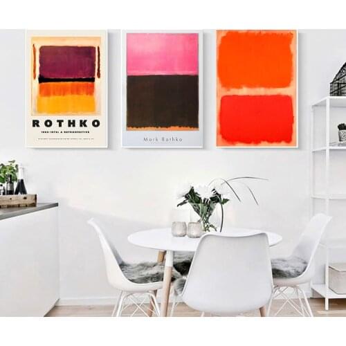 Mark Rothko Abstract Color Canvas Art Poster and Print Modern Exhibition Painting Wall Art Picture Gift Idea for Room Home Decor
