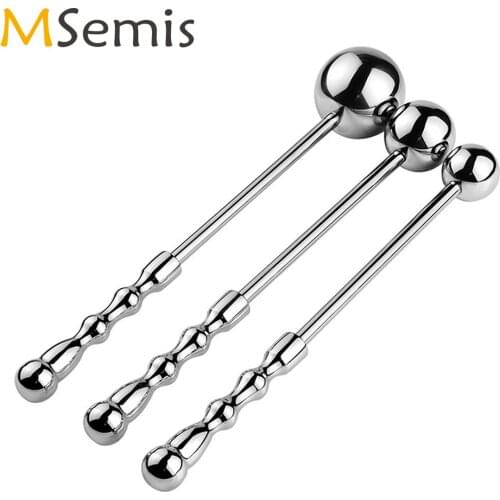 Stainless Steel Anal Plug Handheld Round Ball Anus Dilator Magic Wand Anal Butt Plug Prostate Massager Sex Toys for Adult Couple