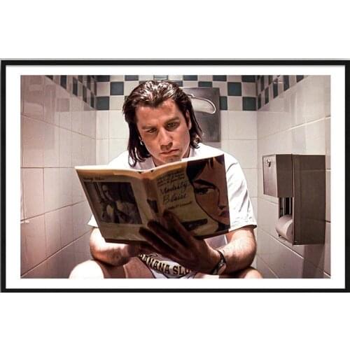 Pulp Fiction Movie Poster wall stickers Movie Bathroom Art, Home Art, Funny Poster Wall Vinyl Decal self-adhesive 28*43cm