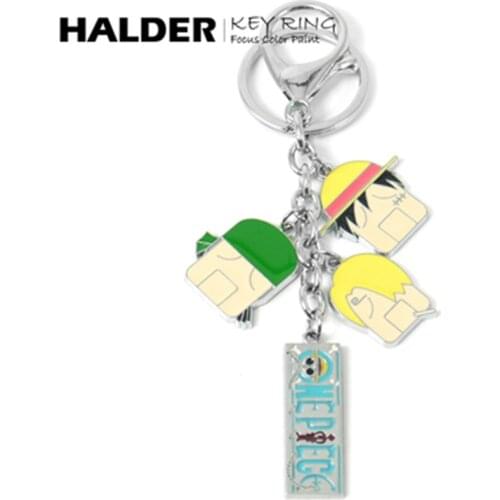 ONE PIECE Cosplay Key Chain Monkey D. LuffyKeychains Aame Metal Accessories Toys Sanji Pendant Backpack Medallion