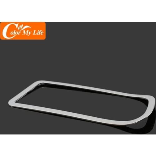 Color My Life Stainless Steel Car Hood Switch Knob Panel Circle Cover Trim Sticker for Peugeot 208 2015 - 2019 LHD Accessories