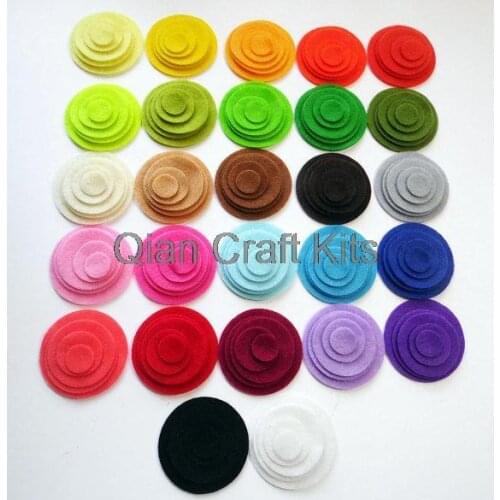 2500pcs Felt Pack Felt Circles - multiple Colors wholesale free shipping mixed colors and sizes from 10mm-40mm