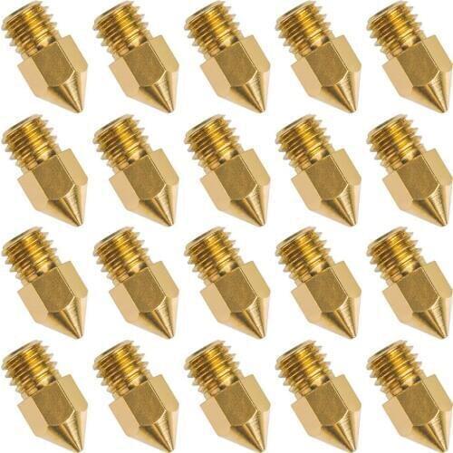 5/10/20Pcs 3D Printer Nozzle 0.4mm MK8 Extruder Head for Creality Cr10