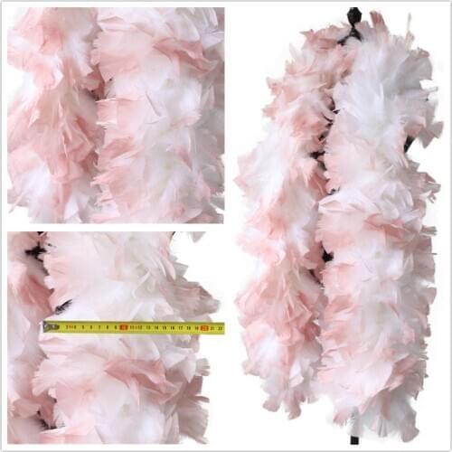 Beautiful 2 Meters Dyed Various Natural Turkey Feather boa evening dress clothing shawl cosplay Party Accessory for Crafts