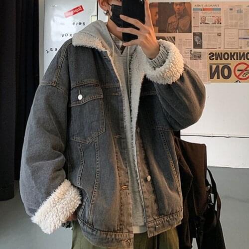 Neploha 2021 New Fashion Solid Color Casual Denim Jacket Coats Autumn Winter Simplicity Loose Jackets Harajuku Comfortable Coats