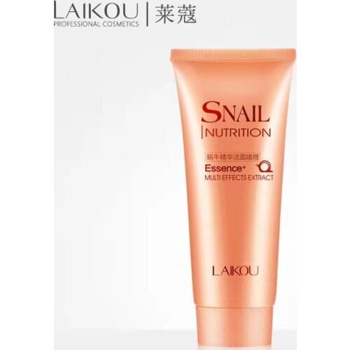 LAIKOU 100KG Facial Cleanser Remove blackheads Cleansing Oil Control Snail Nutrition Essence Whitening Shrink Pores Facial Care
