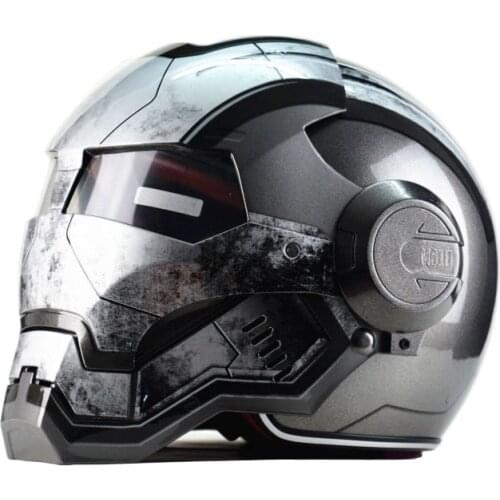 Gray Masei IRONMAN helmet motorcycle helmet retro half helmet open face helmet 610 ABS casque motocross