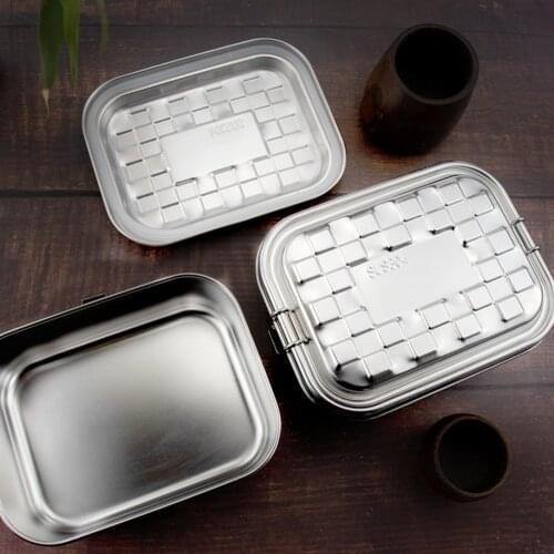 Stainless Steel Lunch Box Food Bento Container for Camping Home Car Travel