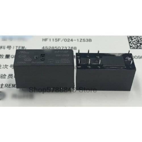 New 5PCS/LOT HF115F 024-1ZS3B 24VDC HF115F-024-1ZS3B 16A 8 24V