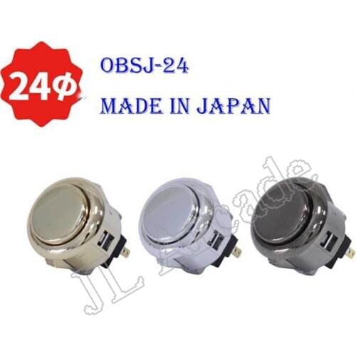 1pcs/lot Original Sanwa Metallic Color Snap In Button Authentic Sanwa OBSJ-24 24mm OBSF-30 30mm Metallic Gold Silver Grey Button