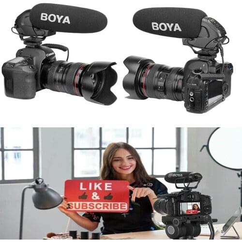 BOYA BY-BM3031 On-Camera Microphone PAD Switch: -10dB, 0, 20dB & 3.5mm Input for DSLR Cameras, Video Cameras, Recorders