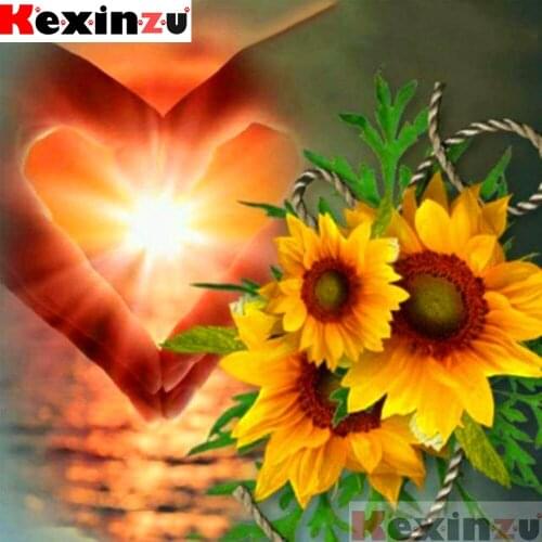 Full Square/Round 5D DIY Diamond Painting"Sun flower"3D Embroidery Kit Cross Stitch Rhinestone Mosaic Home Decor Gift Y00466