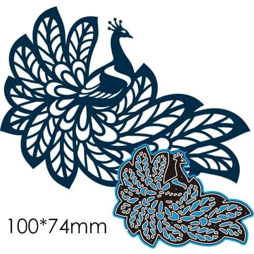 Cutting Dies Peacock New Metal DIY Album Paper Craft Embossing Stencil Greeting Card Decoration 100*74mm