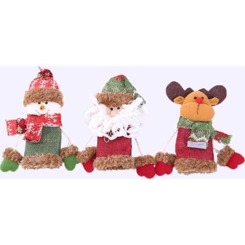 Christmas Decoration Cartoon Santa Claus Hanging Hands wine bottle cover Champagne Wine Bottle Cap Wine Wine Bottle Set AA074