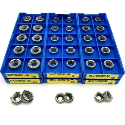 RPGT1003 RPGT10T3 RPGT1204 MO AK H01 Aluminum Turning Inserts Indexable Milling turning tool CNC Copper and aluminum processing