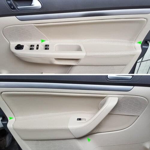 Only RHD Car Microfiber Leather Door Handle Armrest Panel Cover For VW Jetta MK5 Golf 5 2005 2006 2007 2008 2009 2010